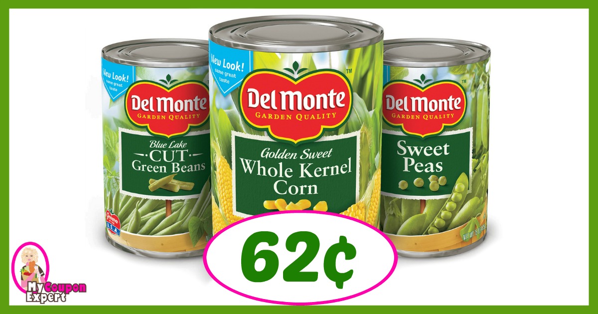 Publix Hot Deal Alert! Del Monte Vegetables Only 62¢ after sale and coupons