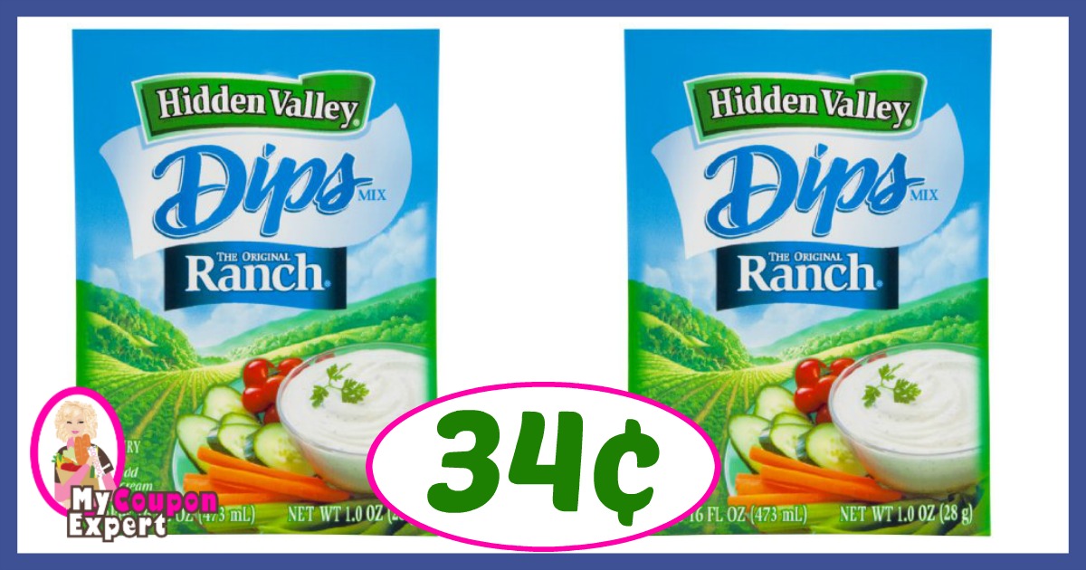Publix Hot Deal Alert! Hidden Valley Dresssing & Seasoning Mix or Dips Only 34¢ each after sale and coupons