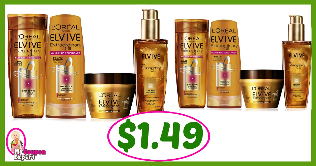 Publix Hot Deal Alert! L’Oreal Elvive Products Only $1.49 each after sale and coupons