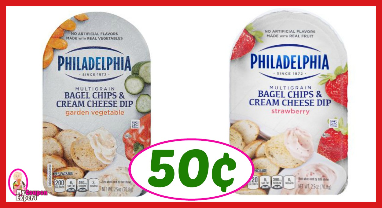 Publix Hot Deal Alert! Philadelphia Multigrain Bagel Chips & Cream Cheese Dip Only 50¢ after sale and coupons