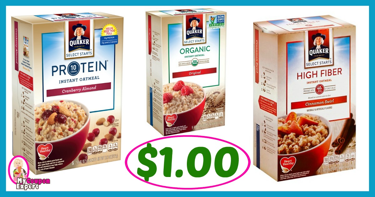 Publix Hot Deal Alert! Quaker Select Starts Only $1.00 each after sale and coupons
