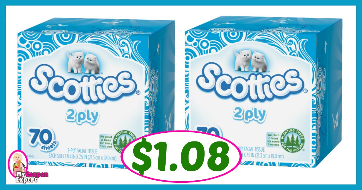 Publix Hot Deal Alert! Scotties Facial Tissues Only $1.08 after sale and coupons