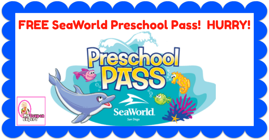 FREE SeaWorld Preschool Pass for kids!  Unlimited Admission!