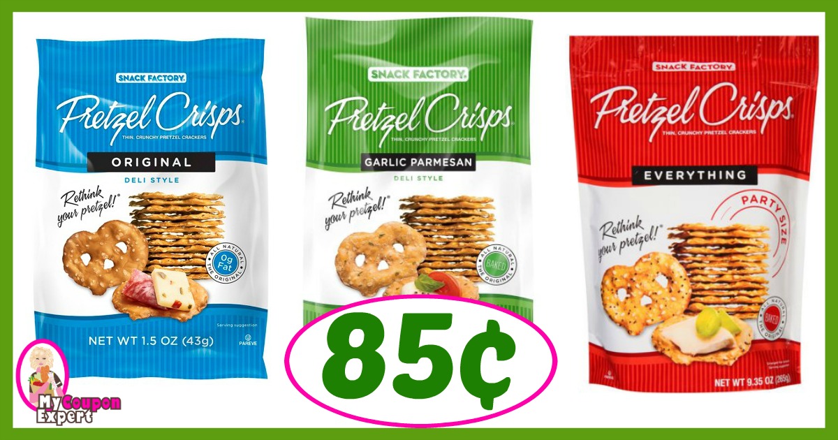 Publix Hot Deal Alert! Snack Factory Pretzel Crisps Only 85¢ each after sale and coupons