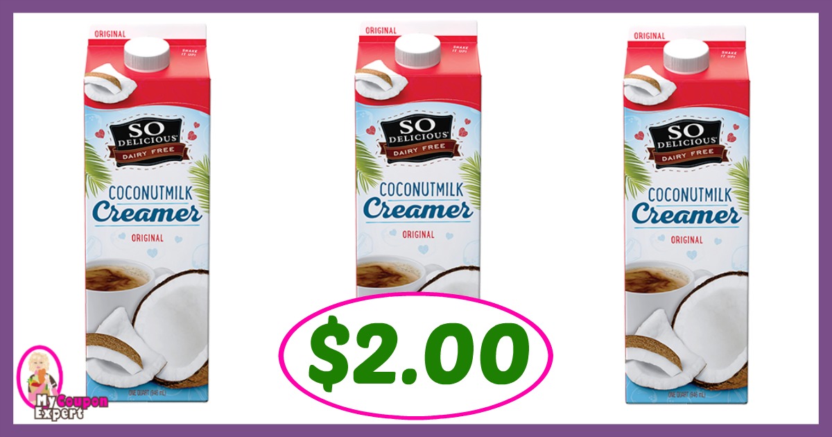 Publix Hot Deal Alert! So Delicious Dairy Free Creamer Only $2.00 each after sale and coupons