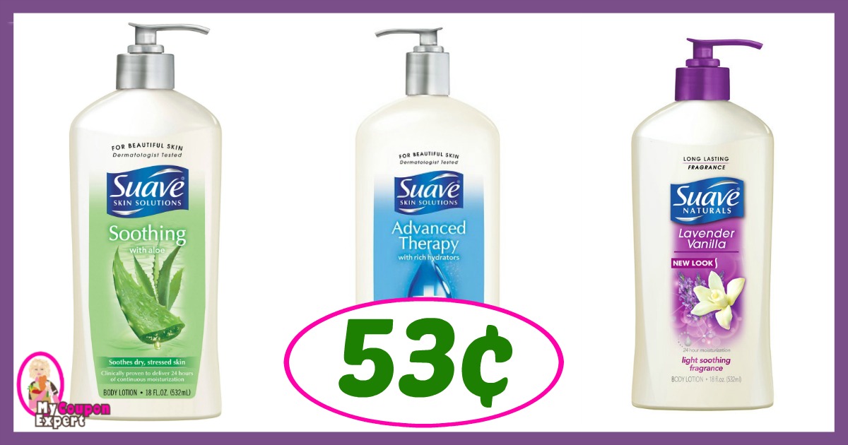 Publix Hot Deal Alert! Suave Lotion Only 53¢ after sale and coupons