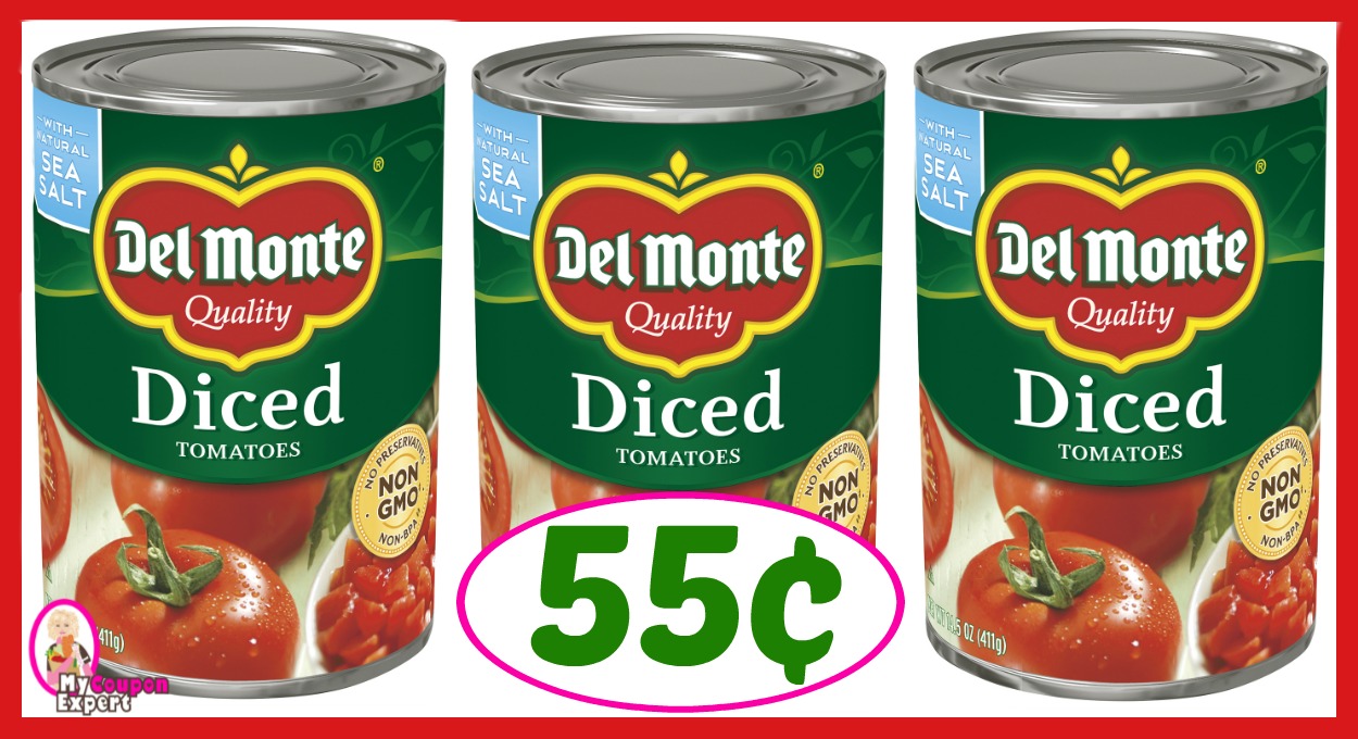 Publix Hot Deal Alert! Del Monte Tomatoes Only 55¢ after sale and coupons