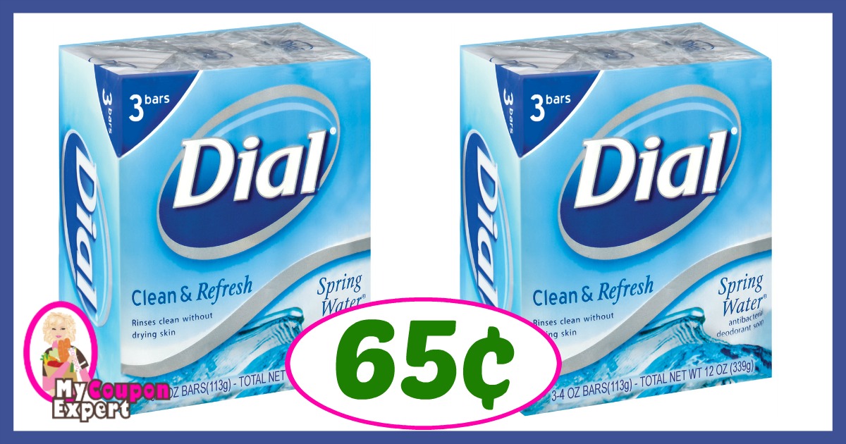 Publix Hot Deal Alert! Dial Bar Soap Only 65¢ after sale and coupons