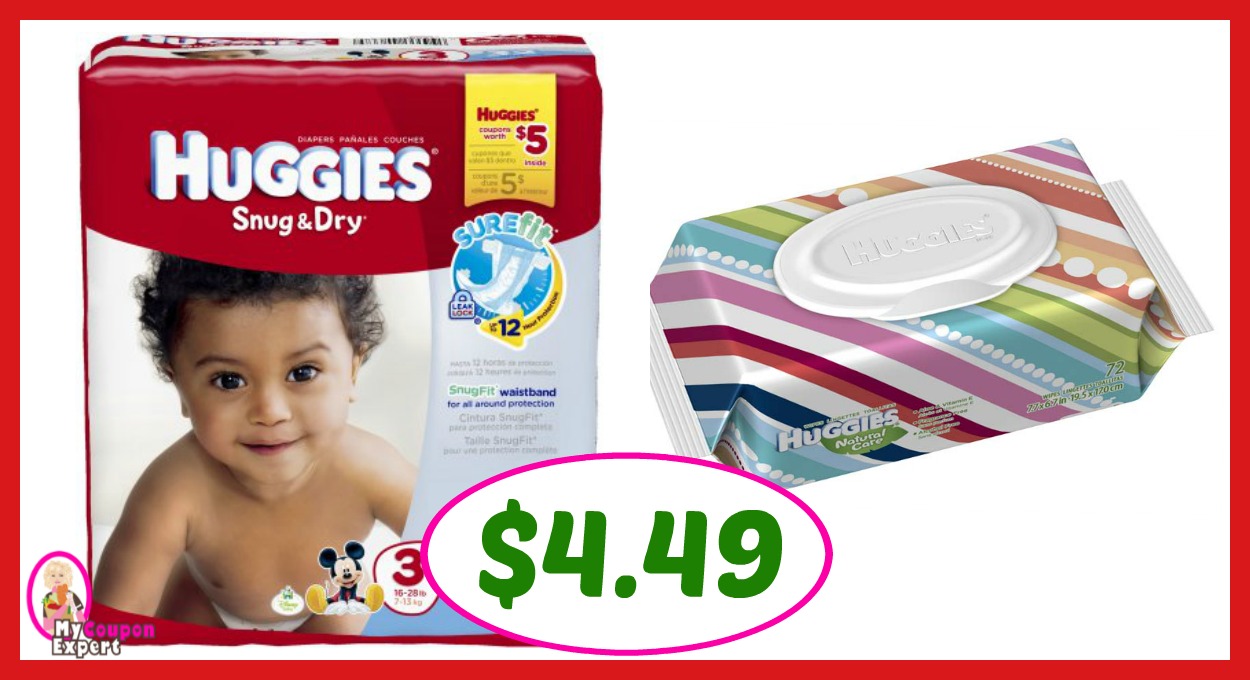 Publix Hot Deal Alert! Huggies Diapers & Wipes Only $4.49 after sale and coupons