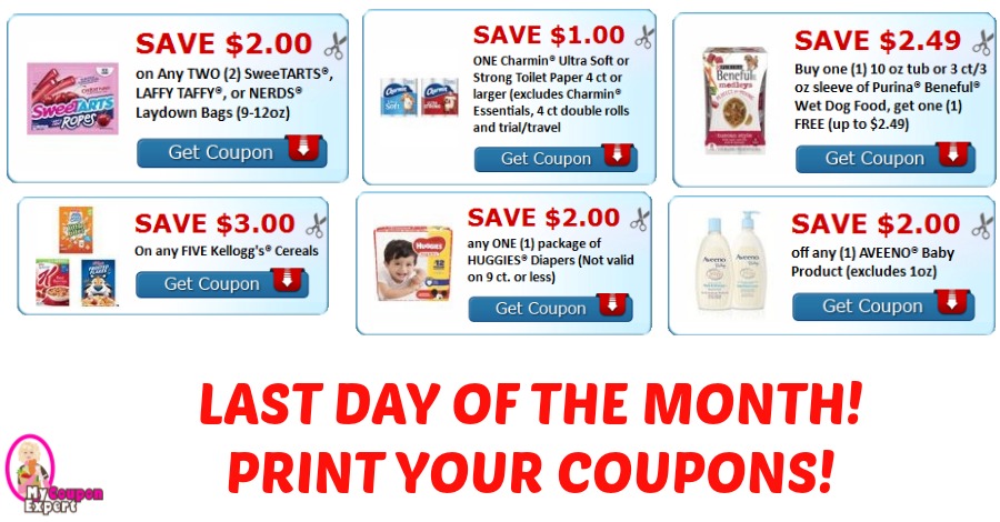END OF MONTH!  Print these coupons right away!!