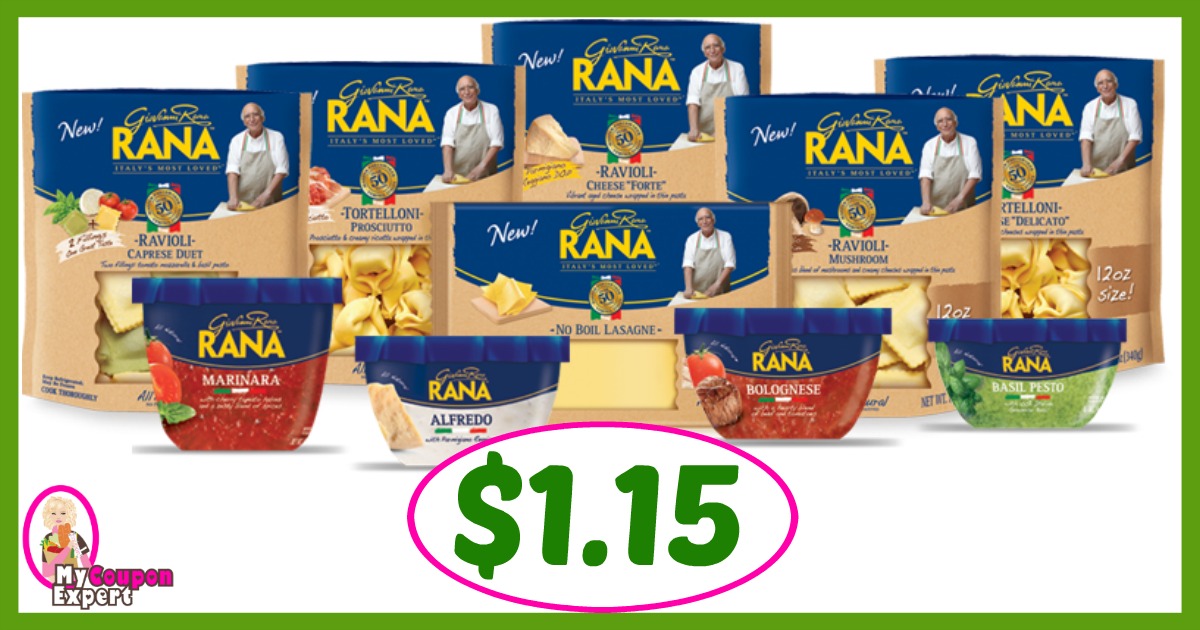 Publix Hot Deal Alert! Rana Pasta or Sauce Only $1.15 after sale and coupons