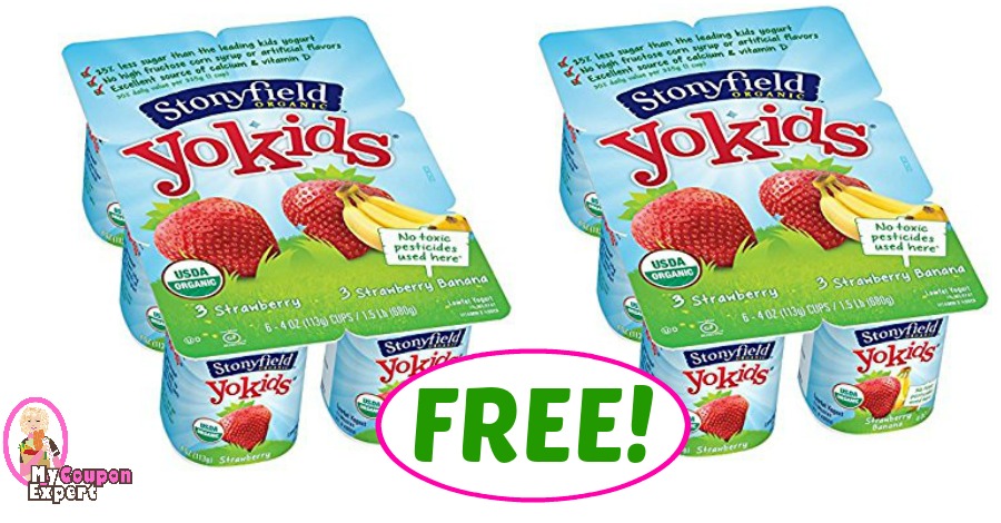 LOOK!  FREE Stonyfield YoKids Yogurt at Publix!!