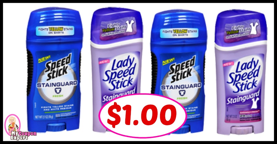 Speed Stick at CVS for $1.00!!  Check it out!