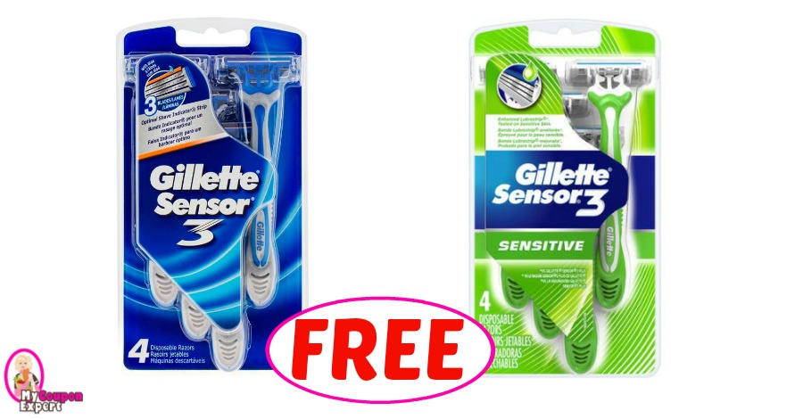 Gillette Sensor3 Mens Razors FREE at Publix!