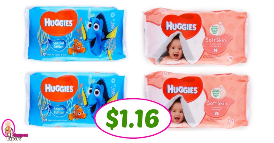 Huggies Wipes just $1.16 per pack at Publix!