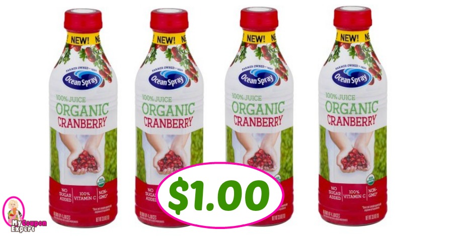 Ocean Spray Organics just $1.00 each at Publix!