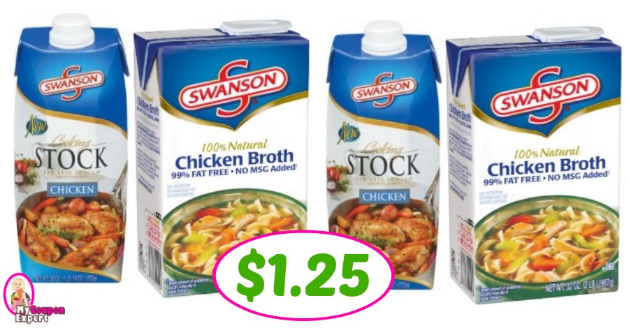 Swanson’s Broth or Stock just $1.25 at Publix!