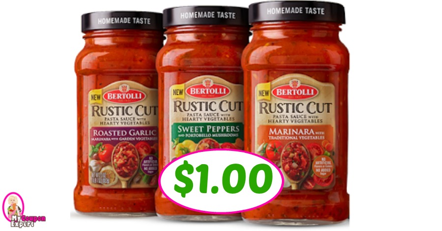 Bertolli Rustic Cut Pasta Sauce just $1.00 at Publix!