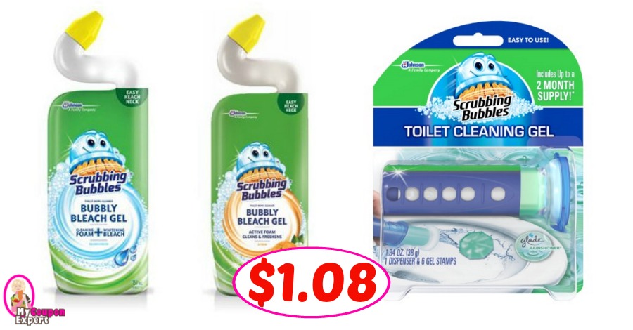 Scrubbing Bubbles Cleaner & Toilet Gel $1.08 at Publix!