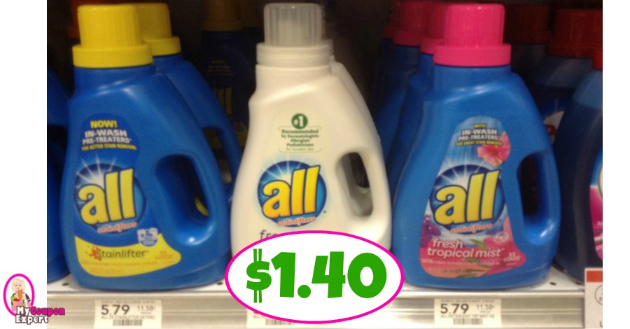 All Liquid Detergent $1.40 each at Publix!