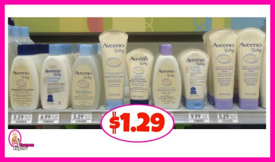 Aveeno Baby Products $1.29 each at Publix!