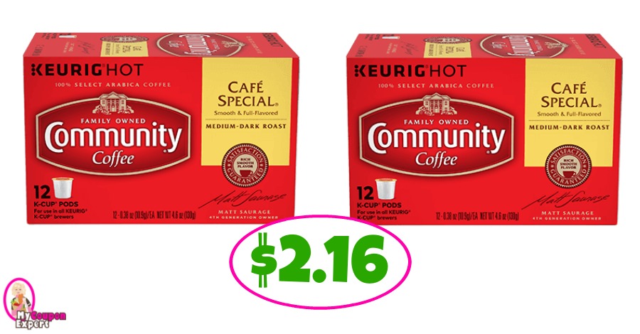 Community Coffee K-Cups 12 packs $2.16 at Publix!