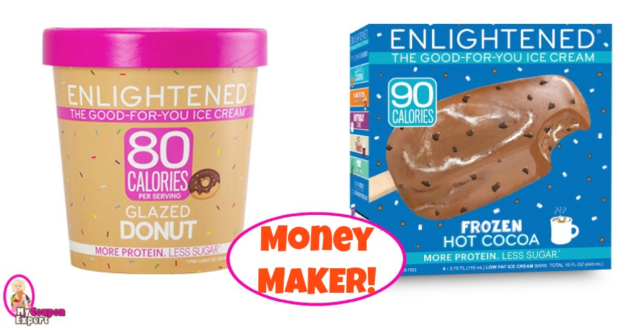 Enlightened Ice Cream Pint or Bars MONEY MAKER at Publix!