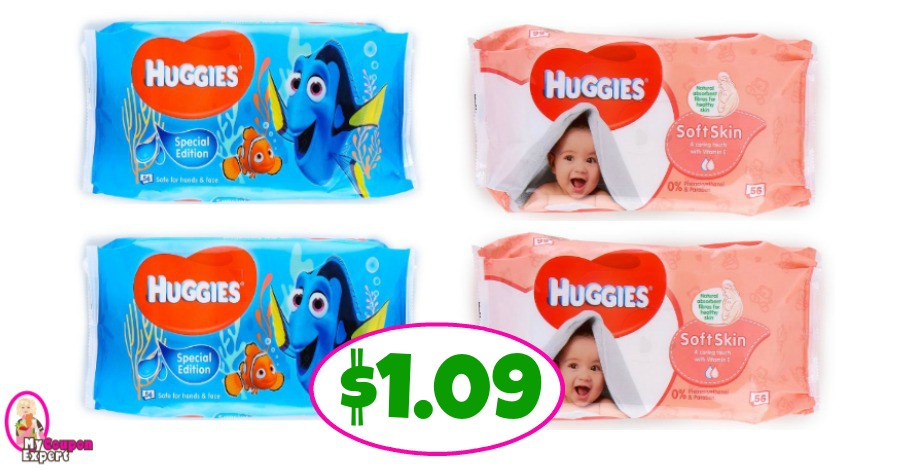 Huggies Wipes just $1.09 each at Publix!