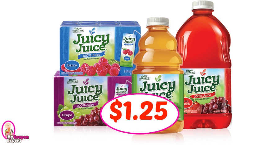 Juicy Juice products $1.25 at Publix!