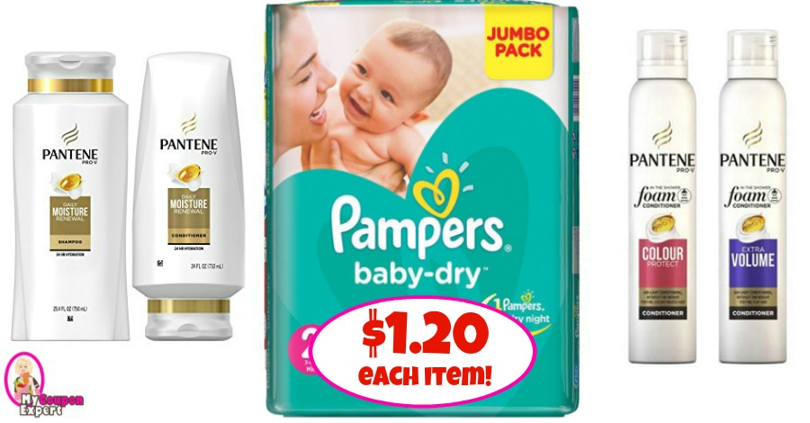 Pampers Diapers and Pantene just $1.20 each item at Publix!