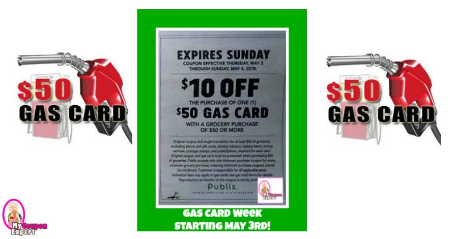 Gas Card Week at Publix starting May 3rd!