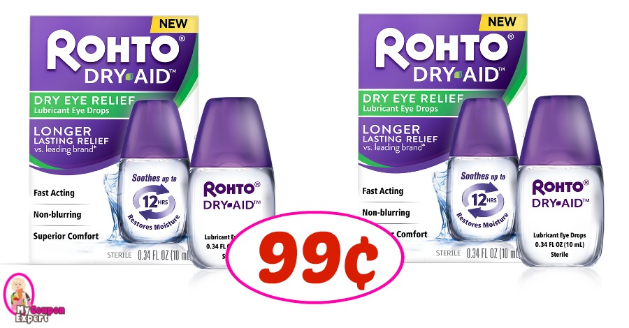 Rohto Dry Aid Eye Relief just 99¢ at CVS (reg $13.99)!