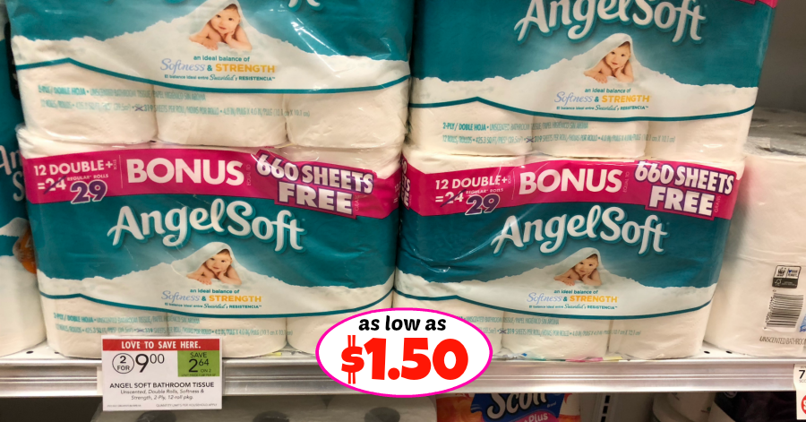 Angel Soft Bath Tissue just $1.50 each at Publix!