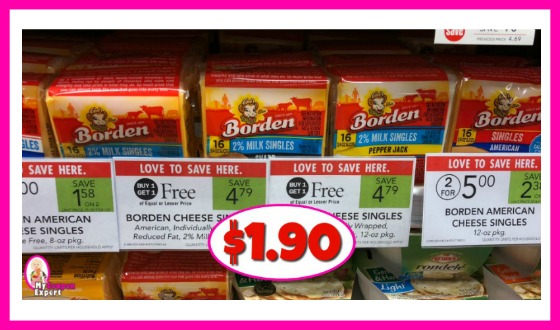 Borden Cheese Slices $1.90 at Publix!