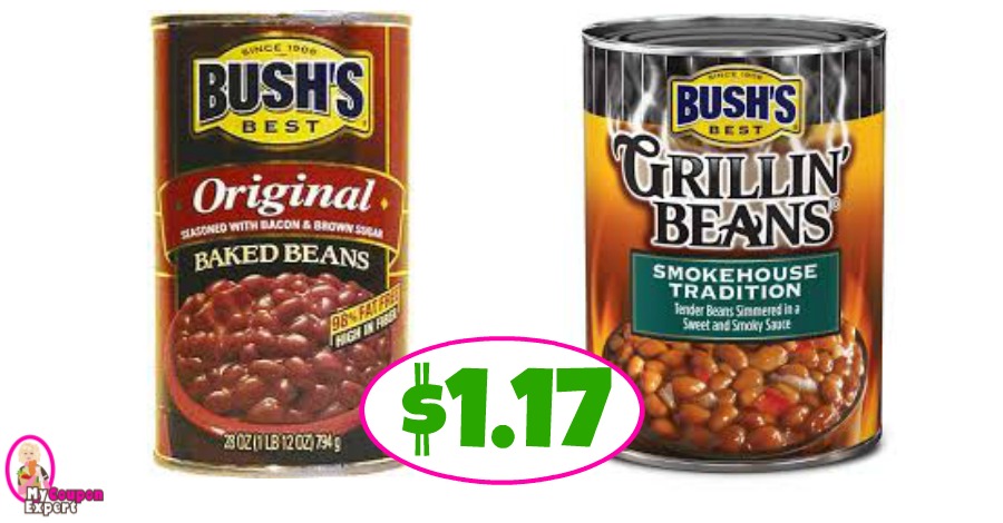 Bush’s Baked or Grillin Beans $1.17 at Publix!