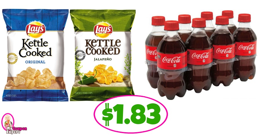 Coke 8 packs and Lay’s Kettle Cooked Chips deal at Publix!