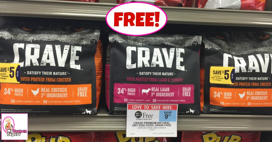 Crave Dog Food 4 lb bags FREEEEEE at Publix!