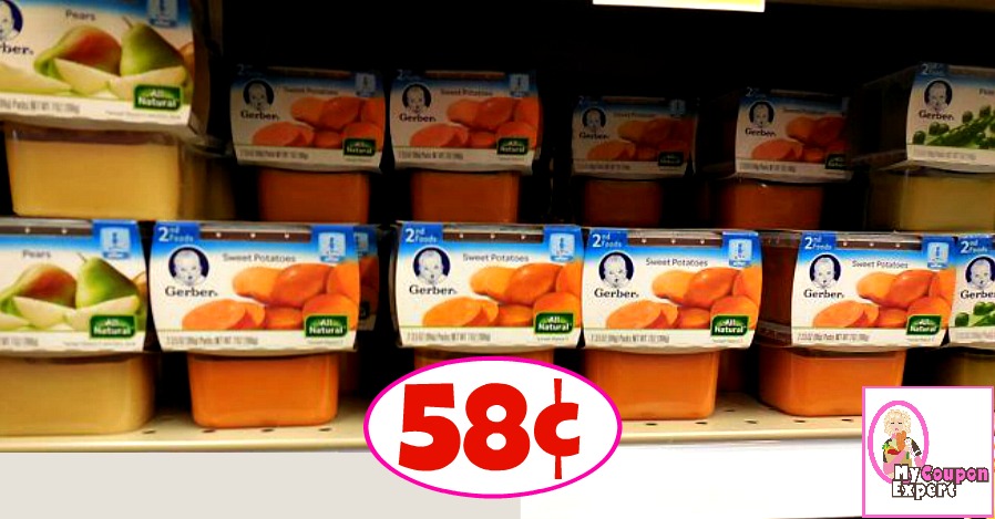 Gerber 2nds Baby Food just 58¢ each at Publix!