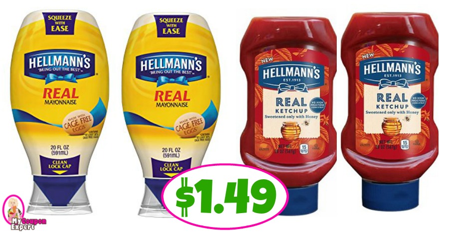 Hellmann’s Mayo and Ketchup just $1.49 at Publix!