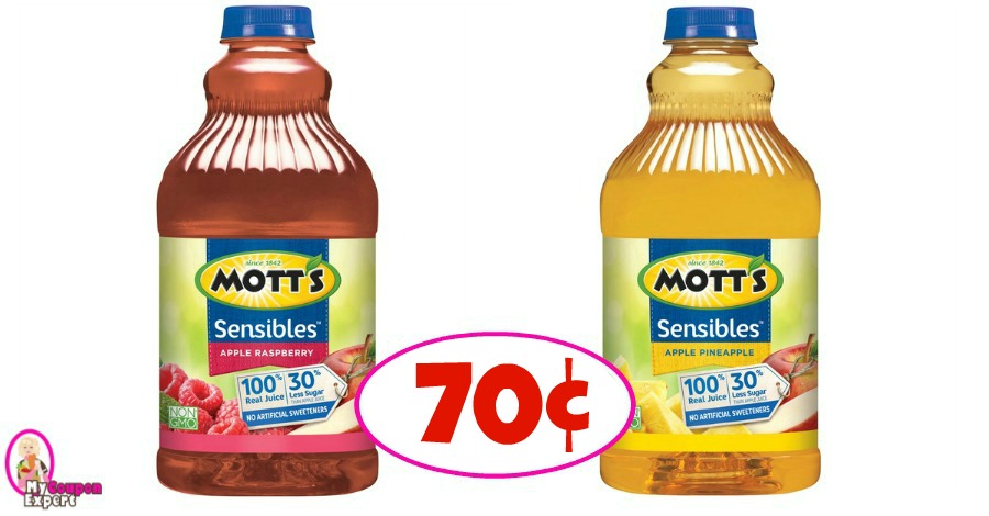 Mott’s Sensibles Juice 90¢ each at Publix!