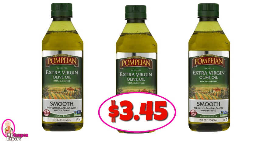 Pompeian Olive Oil $3.45 each at Publix!!