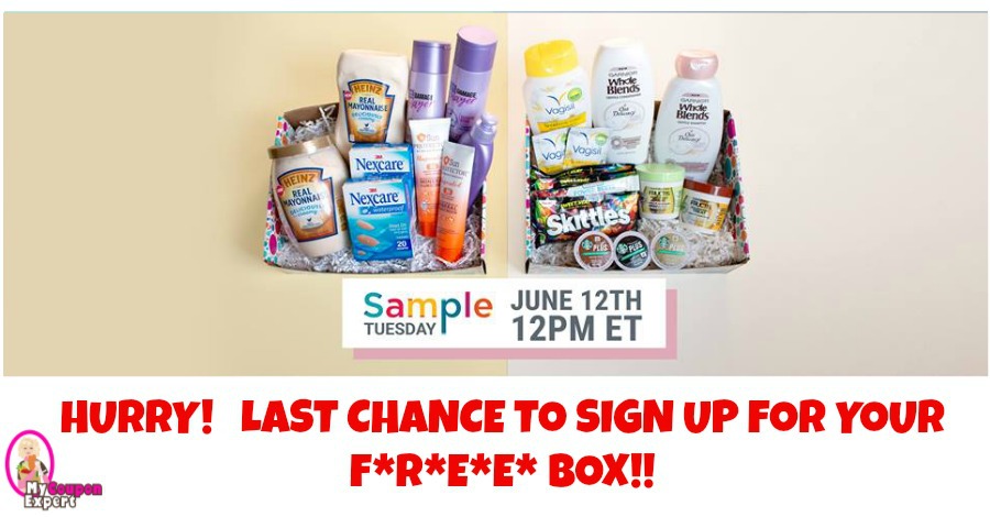 Get ready for your F*R*E*E* Sample Box for June!