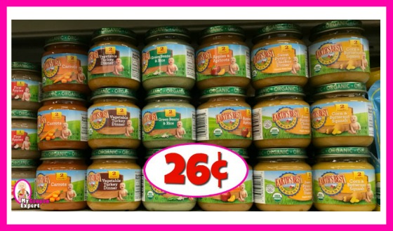 Earths Best Organic Baby Food 26¢ each at Publix!