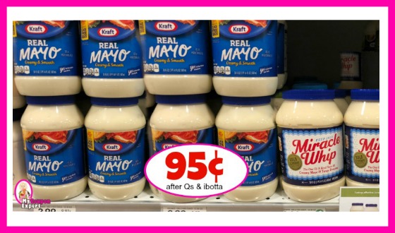 Kraft Mayo or Miracle Whip 95¢ at Publix!