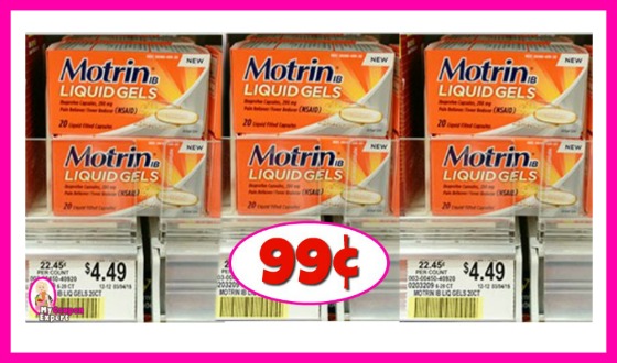 Motrin IB 20 count – 99¢ at Publix!