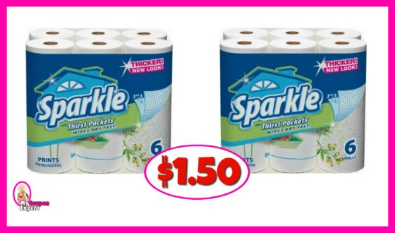 Sparkle Paper Towels 6 pk – $1.50 at Publix