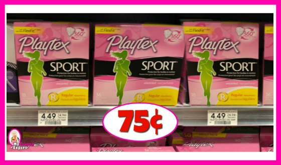 Playtex Sport Tampons 75¢ each at Publix!