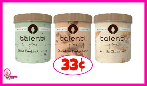 Talenti Crafted with less sugar 33¢ at Publix!