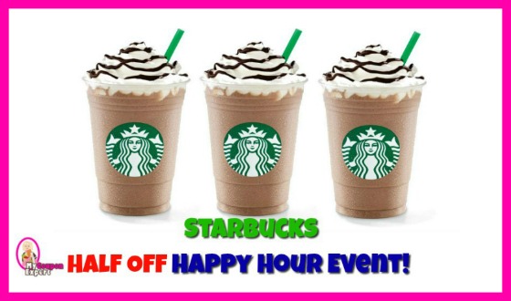 HALF OFF Starbucks Grande Frapp Beverages!  July 19th Only!