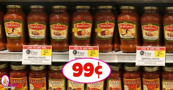 Bertolli Pasta Sauce 99¢ at Publix!